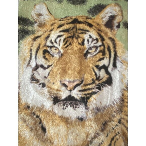 Vintage Shavel Large Reversible Tiger Blanket - Picture 5 of 7